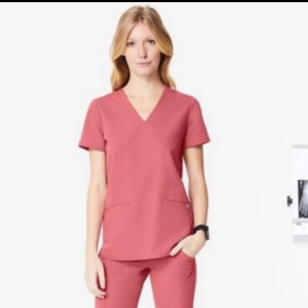 HTF FIGS Limited Edition Women’s XL Quartz Pink Casma Top X-Large EUC